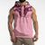 Cowboys Wild West Sleeveless Hoodie Pink Cow Prints - Wonder Print Shop