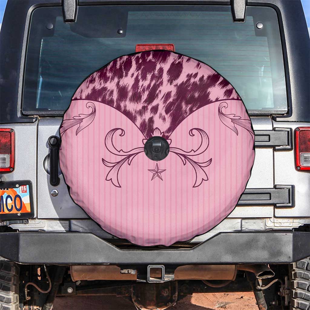 Cowboys Wild West Spare Tire Cover Pink Cow Prints - Wonder Print Shop