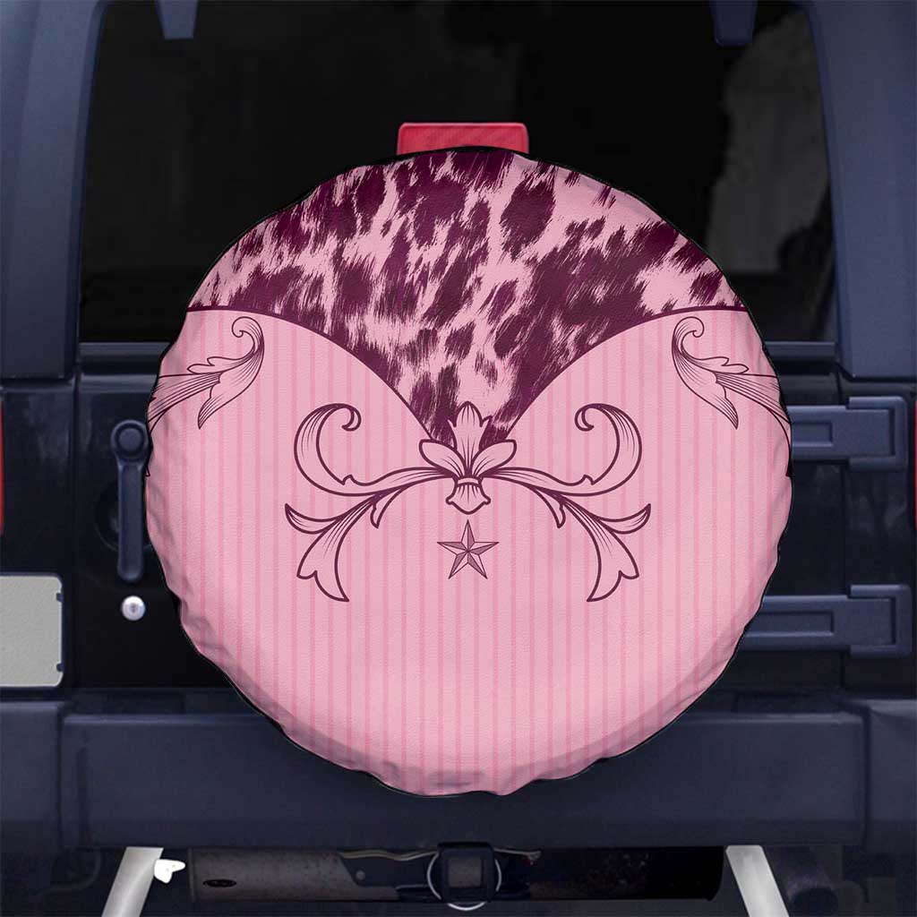 Cowboys Wild West Spare Tire Cover Pink Cow Prints - Wonder Print Shop