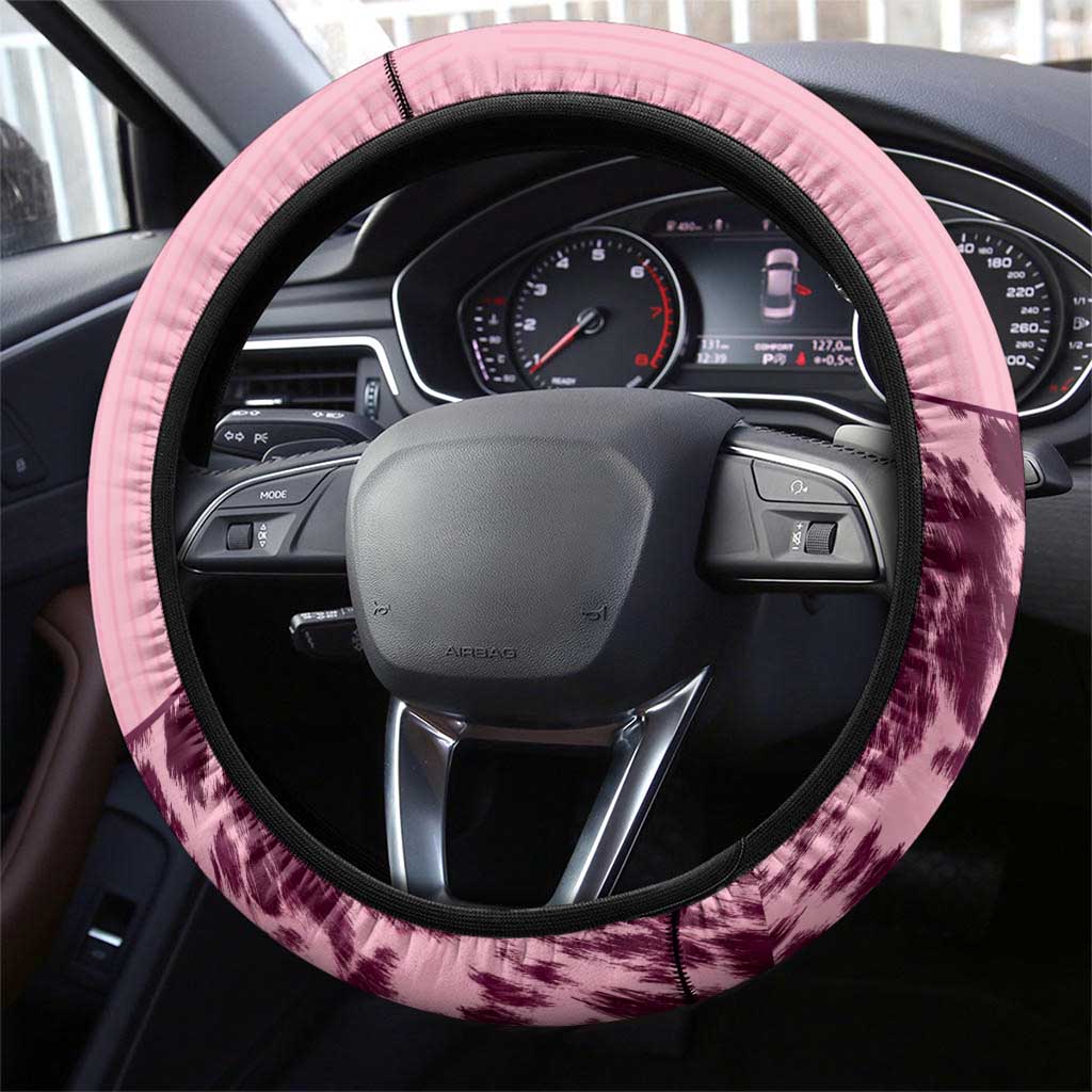 Cowboys Wild West Steering Wheel Cover Pink Cow Prints - Wonder Print Shop