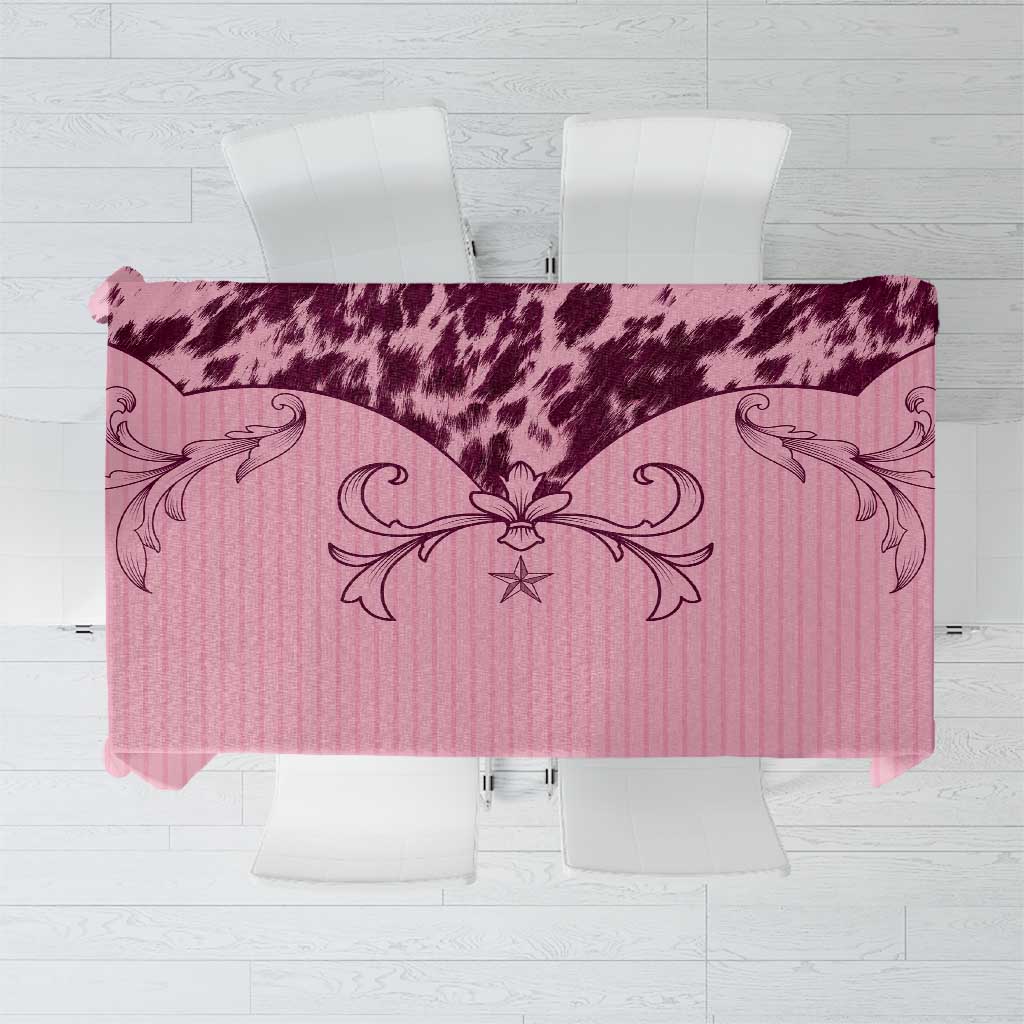 Cowboys Wild West Tablecloth Pink Cow Prints - Wonder Print Shop