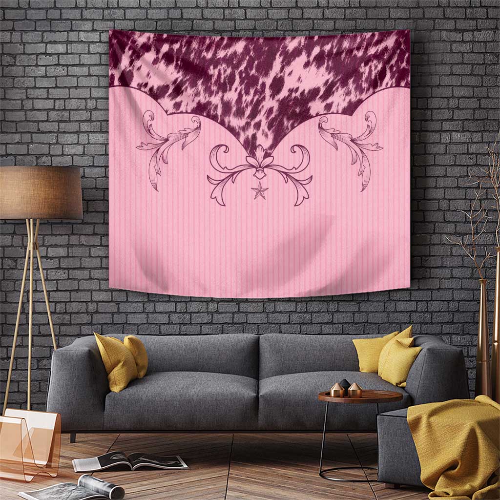 Cowboys Wild West Tapestry Pink Cow Prints - Wonder Print Shop