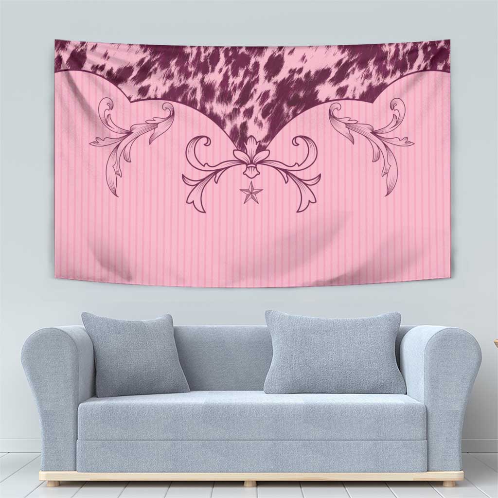 Cowboys Wild West Tapestry Pink Cow Prints - Wonder Print Shop