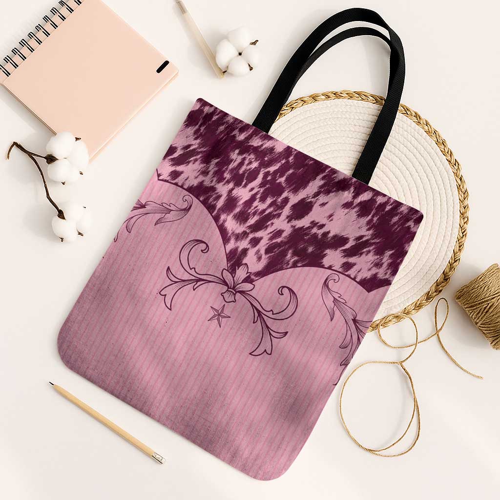 Cowboys Wild West Tote Bag Pink Cow Prints - Wonder Print Shop