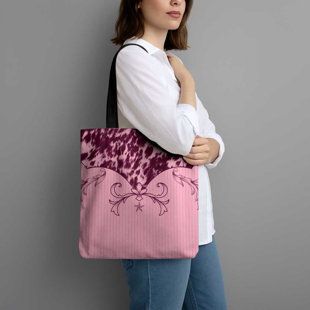 Cowboys Wild West Tote Bag Pink Cow Prints - Wonder Print Shop
