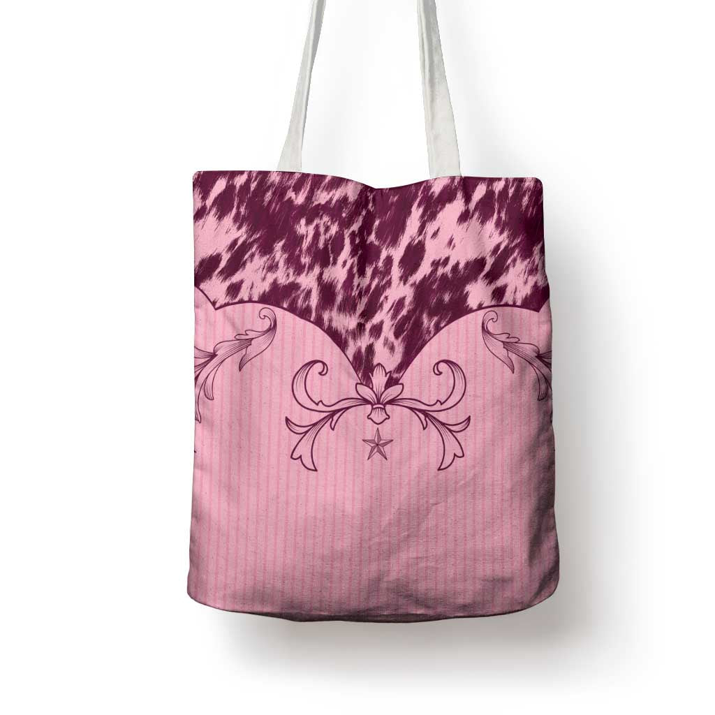 Cowboys Wild West Tote Bag Pink Cow Prints - Wonder Print Shop