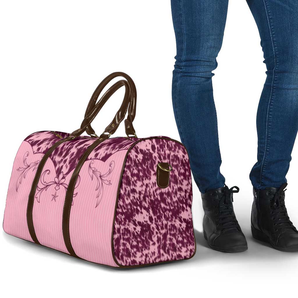 Cowboys Wild West Travel Bag Pink Cow Prints - Wonder Print Shop