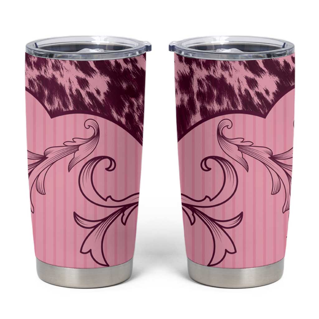 Cowboys Wild West Tumbler Cup Pink Cow Prints - Wonder Print Shop