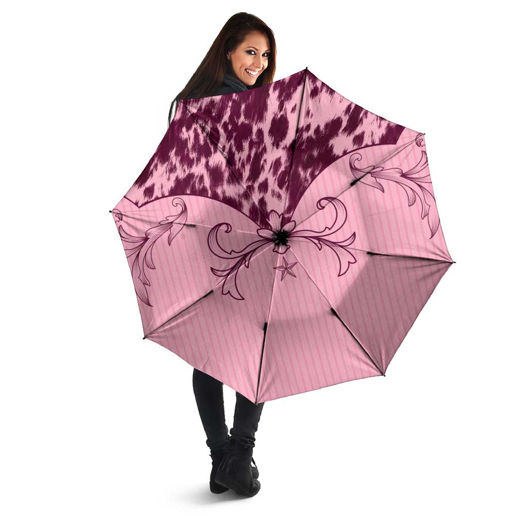 Cowboys Wild West Umbrella Pink Cow Prints - Wonder Print Shop