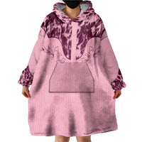 Cowboys Wild West Wearable Blanket Hoodie Pink Cow Prints - Wonder Print Shop