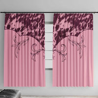 Cowboys Wild West Window Curtain Pink Cow Prints - Wonder Print Shop