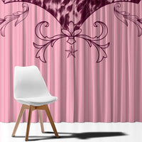 Cowboys Wild West Window Curtain Pink Cow Prints - Wonder Print Shop