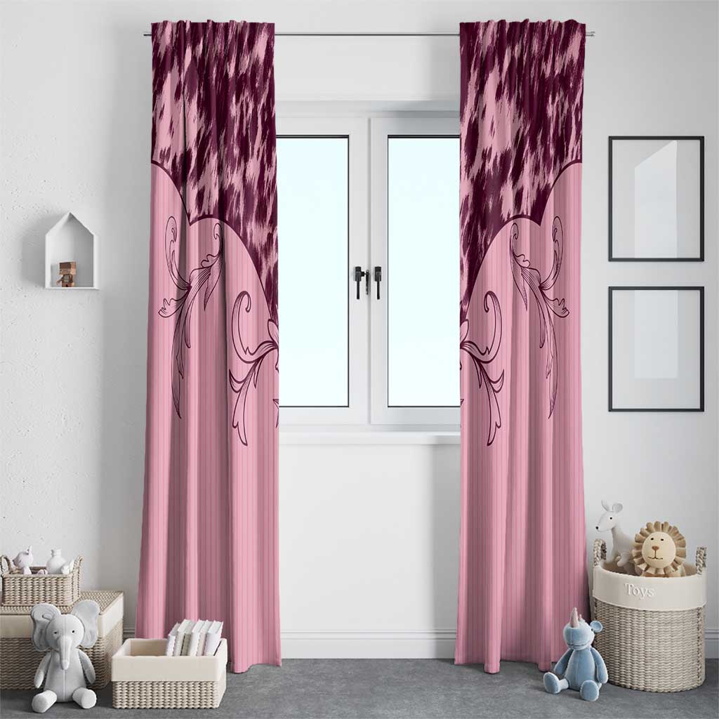 Cowboys Wild West Window Curtain Pink Cow Prints - Wonder Print Shop