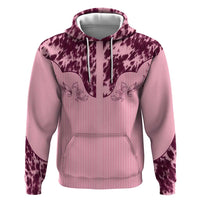 Cowboys Wild West Zip Hoodie Pink Cow Prints - Wonder Print Shop