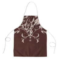 Cowboys Wild West Apron Dark Brown Cow Prints - Wonder Print Shop