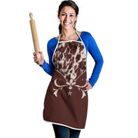 Cowboys Wild West Apron Dark Brown Cow Prints - Wonder Print Shop