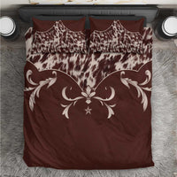 Cowboys Wild West Bedding Set Dark Brown Cow Prints - Wonder Print Shop