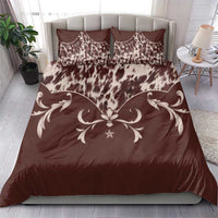 Cowboys Wild West Bedding Set Dark Brown Cow Prints - Wonder Print Shop