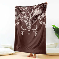 Cowboys Wild West Blanket Dark Brown Cow Prints - Wonder Print Shop