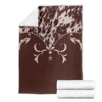 Cowboys Wild West Blanket Dark Brown Cow Prints - Wonder Print Shop