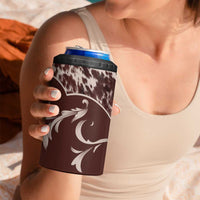 Cowboys Wild West 4 in 1 Can Cooler Tumbler Dark Brown Cow Prints - Wonder Print Shop
