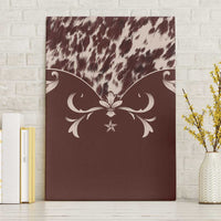 Cowboys Wild West Canvas Wall Art Dark Brown Cow Prints - Wonder Print Shop
