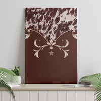 Cowboys Wild West Canvas Wall Art Dark Brown Cow Prints - Wonder Print Shop