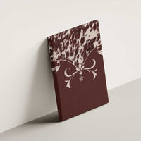 Cowboys Wild West Canvas Wall Art Dark Brown Cow Prints - Wonder Print Shop