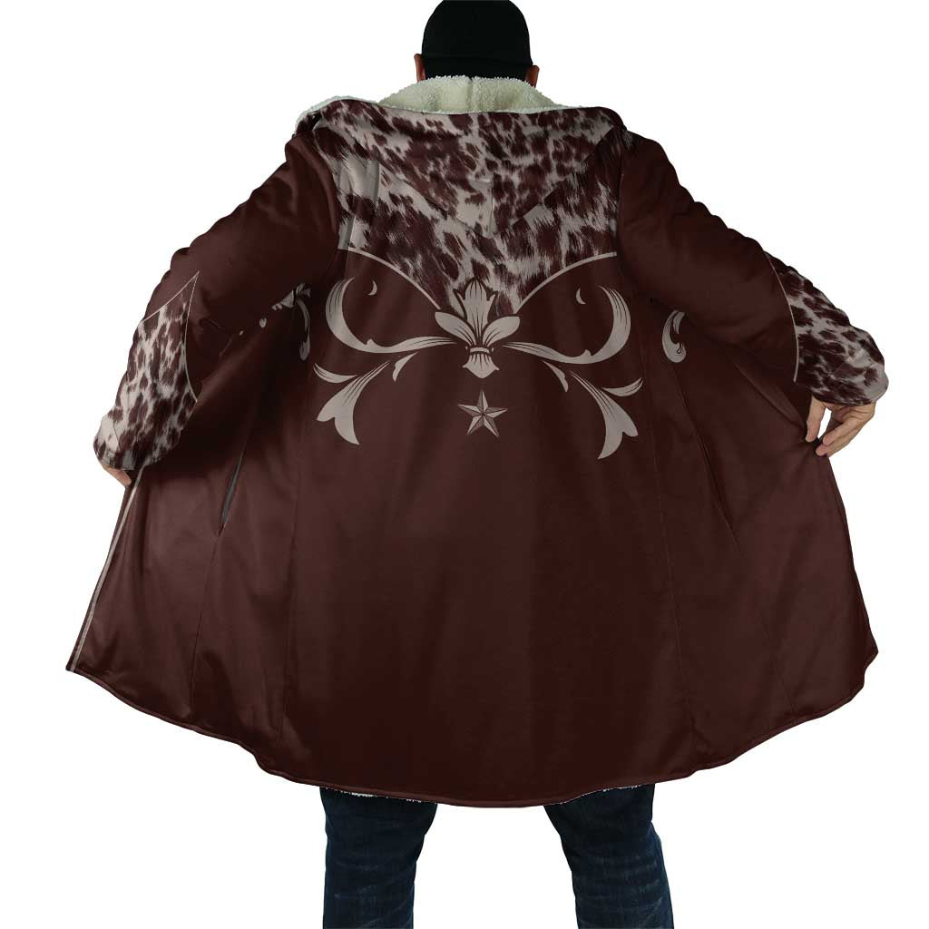 Cowboys Wild West Cloak Dark Brown Cow Prints - Wonder Print Shop