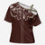Cowboys Wild West Cross Shoulder Shirt Dark Brown Cow Prints - Wonder Print Shop