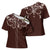 Cowboys Wild West Cross Shoulder Shirt Dark Brown Cow Prints - Wonder Print Shop