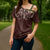 Cowboys Wild West Cross Shoulder Shirt Dark Brown Cow Prints - Wonder Print Shop
