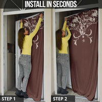 Cowboys Wild West Door Cover Dark Brown Cow Prints - Wonder Print Shop