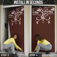 Cowboys Wild West Door Cover Dark Brown Cow Prints - Wonder Print Shop