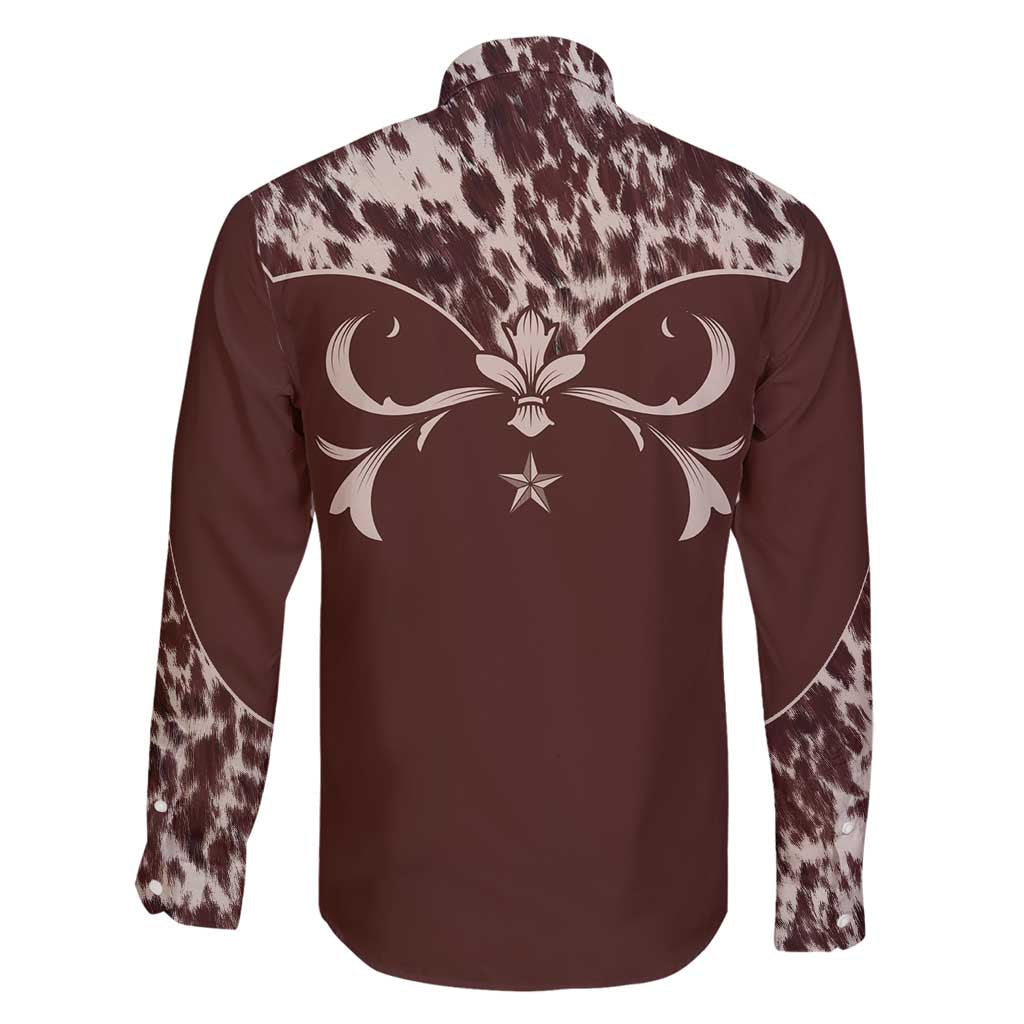 Cowboys Wild West Family Matching Mermaid Dress and Hawaiian Shirt Dark Brown Cow Prints - Wonder Print Shop