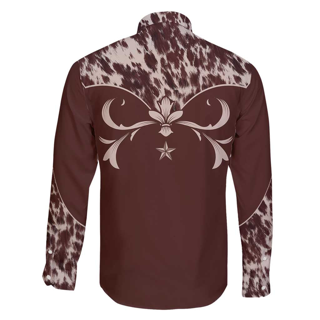 Cowboys Wild West Family Matching Short Sleeve Bodycon Dress and Hawaiian Shirt Dark Brown Cow Prints - Wonder Print Shop