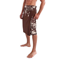 Cowboys Wild West Lavalava Dark Brown Cow Prints - Wonder Print Shop