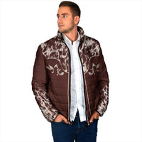 Cowboys Wild West Padded Jacket Dark Brown Cow Prints - Wonder Print Shop
