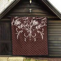 Cowboys Wild West Quilt Dark Brown Cow Prints - Wonder Print Shop