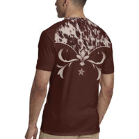 Cowboys Wild West Rugby Jersey Dark Brown Cow Prints - Wonder Print Shop