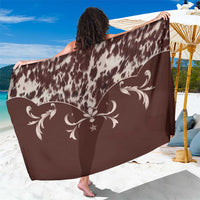 Cowboys Wild West Sarong Dark Brown Cow Prints - Wonder Print Shop