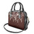 Cowboys Wild West Shoulder Handbag Dark Brown Cow Prints - Wonder Print Shop