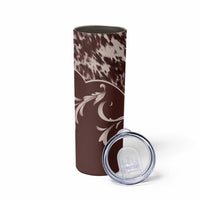 Cowboys Wild West Skinny Tumbler Dark Brown Cow Prints - Wonder Print Shop