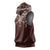 Cowboys Wild West Sleeveless Hoodie Dark Brown Cow Prints - Wonder Print Shop