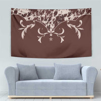 Cowboys Wild West Tapestry Dark Brown Cow Prints - Wonder Print Shop