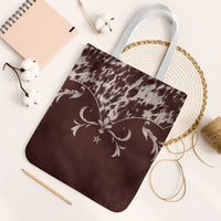 Cowboys Wild West Tote Bag Dark Brown Cow Prints - Wonder Print Shop