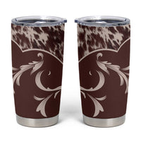 Cowboys Wild West Tumbler Cup Dark Brown Cow Prints - Wonder Print Shop