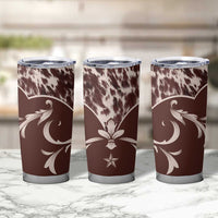Cowboys Wild West Tumbler Cup Dark Brown Cow Prints - Wonder Print Shop