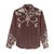 Cowboys Wild West Women Casual Shirt Dark Brown Cow Prints - Wonder Print Shop
