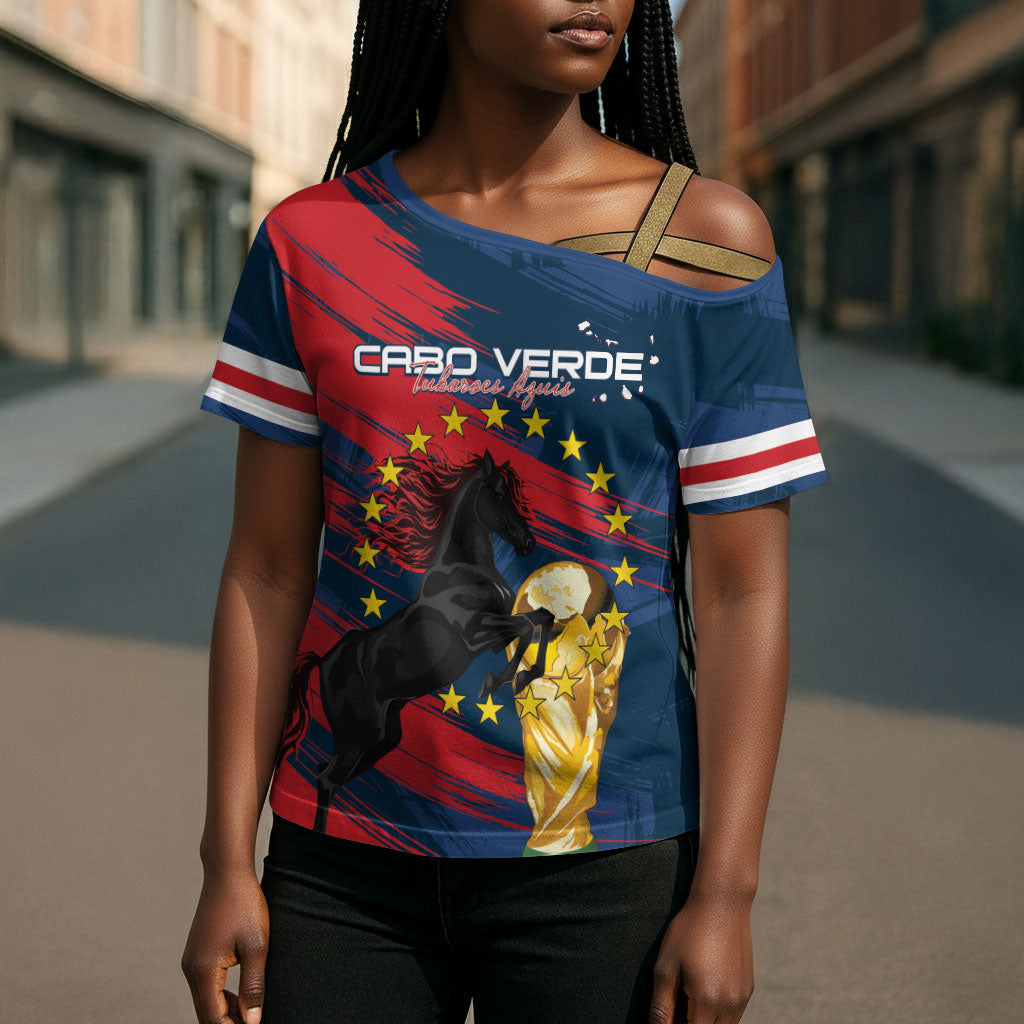 Cape Verde - WC2026 Dark Horse Custom Cross Shoulder Shirt Our Time Our Story